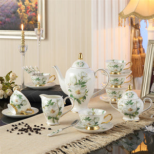 Floreziya Ceramic Bone China Tea/Coffee Set
