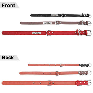 Personalized PU Leather Dog Collar