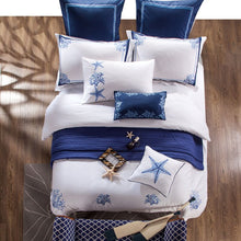 Charger l&#39;image dans la galerie, Amellora Egyptian Cotton Embroidered Tribute Silk Duvet Cover Set
