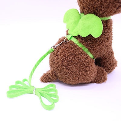 Cute Dog Angel Wings Harness Adjustable Leash