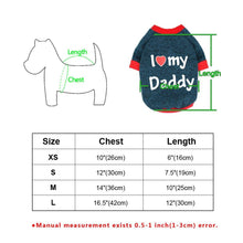 Cargar imagen en el visor de la galería, &quot;I Love My Daddy/Mommy&quot; Dog Autumn Sweatshirt
