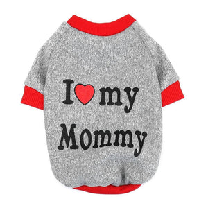 "I Love My Daddy/Mommy" Dog Autumn Sweatshirt