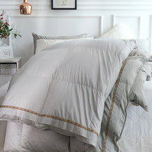 Load image into Gallery viewer, Taavi Embellished Border Quilted Cotton Goose Down Comforter

