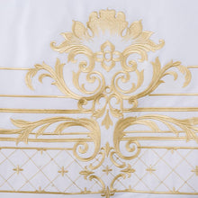 Load image into Gallery viewer, DeLuxxe White Egyptian Cotton Embroidery Duvet Cover Set

