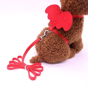 Cute Dog Angel Wings Harness Adjustable Leash