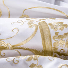 Load image into Gallery viewer, DeLuxxe White Egyptian Cotton Embroidery Duvet Cover Set
