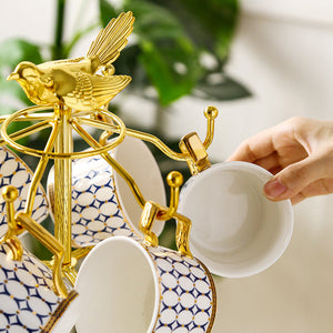 Arkanola Gold Inlay Porcelain Bone China Tea/Coffee Set