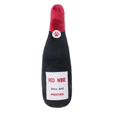 Load image into Gallery viewer, Champagne Squeaky Plush Dog Wine Bottle Toy
