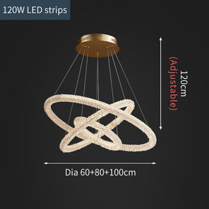 Jillian Sculptural LED Three Tier Crystal Chandelier