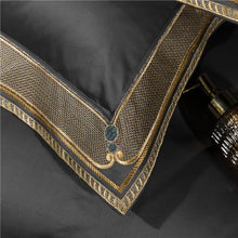 Charger l&#39;image dans la galerie, Anahi Embroidered Motif Border Egyptian Cotton Duvet Cover Set
