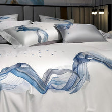 Charger l&#39;image dans la galerie, Amber Embroidered Egyptian Cotton Duvet Cover Set
