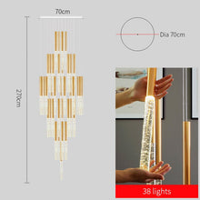 Load image into Gallery viewer, Mya Linear Copper And Crystal Strand Chandelier
