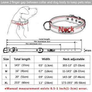 Personalized PU Leather Dog Collar