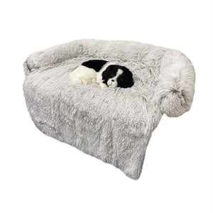 Washable Pet Sofa Couch Dog Bed Calming Blanket Bed
