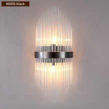 Load image into Gallery viewer, Diana Tapered Crystal And Gold Ring Wall Lamp

