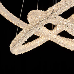 Jillian Sculptural LED Three Tier Crystal Chandelier