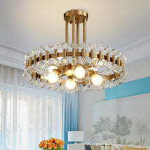 Charger l&#39;image dans la galerie, Bailey Colorful Gem And Crystal Two Tier Round Chandelier

