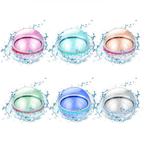 Magnetic Reusable Water Balloons - Quick Fill Self-Sealing Splash Balls for Swimming Pool Games