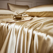 Load image into Gallery viewer, Royalis Gold Luxury Pure Mulberry Silk Bedding Set

