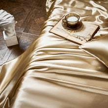 Load image into Gallery viewer, Royalis Gold Luxury Pure Mulberry Silk Bedding Set

