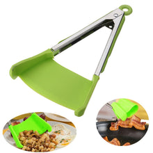 Cargar imagen en el visor de la galería, 2-in-1 Non-stick Heat Resistant Silicone Spatula &amp; Tongs
