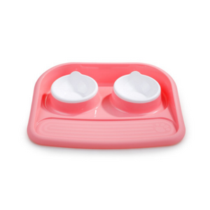 Double Bowl Plastic Feeder