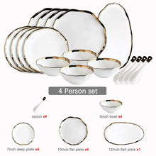 Load image into Gallery viewer, Nora Black White Luxury Dinnerware Set
