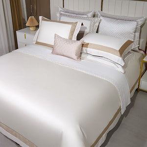 Sinatra White Egyptian Cotton Duvet Cover Set