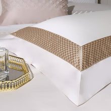 Load image into Gallery viewer, Sinatra White Egyptian Cotton Duvet Cover Set
