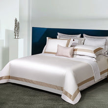 Load image into Gallery viewer, Sinatra White Egyptian Cotton Duvet Cover Set
