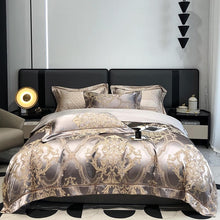 Load image into Gallery viewer, Serenity Cotton Satin Jacquard Duvet Cover Set
