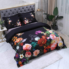Charger l&#39;image dans la galerie, Aida Black Egyptian Cotton Duvet Cover Set

