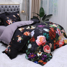 Charger l&#39;image dans la galerie, Aida Black Egyptian Cotton Duvet Cover Set
