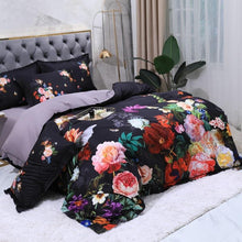 Charger l&#39;image dans la galerie, Aida Black Egyptian Cotton Duvet Cover Set
