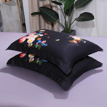Charger l&#39;image dans la galerie, Aida Black Egyptian Cotton Duvet Cover Set
