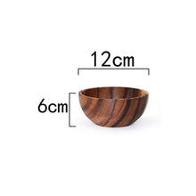 Charger l&#39;image dans la galerie, 1PC Handmade Solid Acacia Wood Bowl
