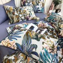 Charger l&#39;image dans la galerie, Arjoma Leaf Floral Egyptian Cotton Duvet Cover Set
