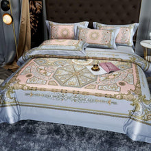 Charger l&#39;image dans la galerie, Audrey Art Deco Printed Silky Egyptian Cotton Duvet Cover Set
