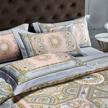 Charger l&#39;image dans la galerie, Audrey Art Deco Printed Silky Egyptian Cotton Duvet Cover Set
