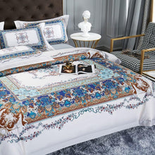 Charger l&#39;image dans la galerie, Ava Layered 3D Printed Border Egyptian Cotton Duvet Cover Set
