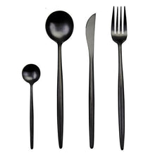 Charger l&#39;image dans la galerie, Arya Black Cutlery Set
