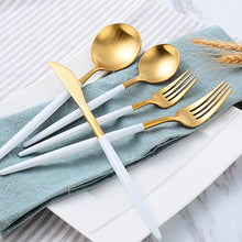 Charger l&#39;image dans la galerie, Arya White Gold Cutlery Set
