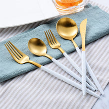 Charger l&#39;image dans la galerie, Arya White Gold Cutlery Set
