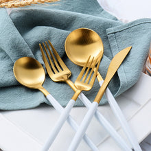 Charger l&#39;image dans la galerie, Arya White Gold Cutlery Set
