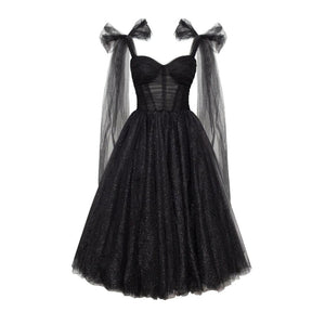 Sparkly Off Shoulder Tulle Dress - Abundance Boutique