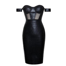 Cargar imagen en el visor de la galería, Negra Mesh &amp; Bandage Dress - Abundance Boutique
