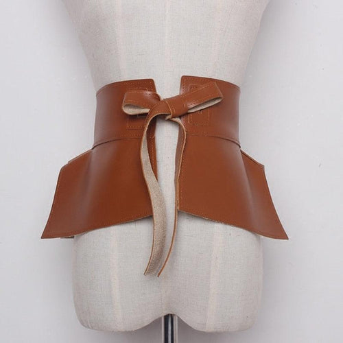 Faux Leather Bow Belt - Abundance Boutique