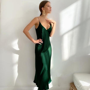 Elana Satin Dress - Abundance Boutique