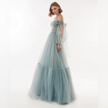 Load image into Gallery viewer, Combination Evening Dress with Sheer Sleeves - Abundance Boutique
