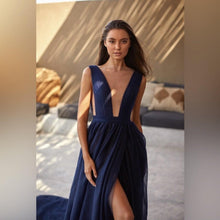 Load image into Gallery viewer, Navy Evening Gown - Abundance Boutique
